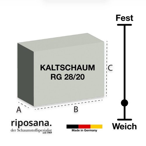 Schaumstoff kaltschaum 20 - schaumstoff, 28/20